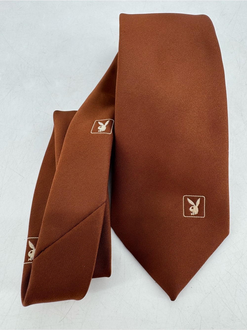 Playboy Vintage 90s Streetwear Hipster Embroidered Logo Bunny Made In Italy Tie